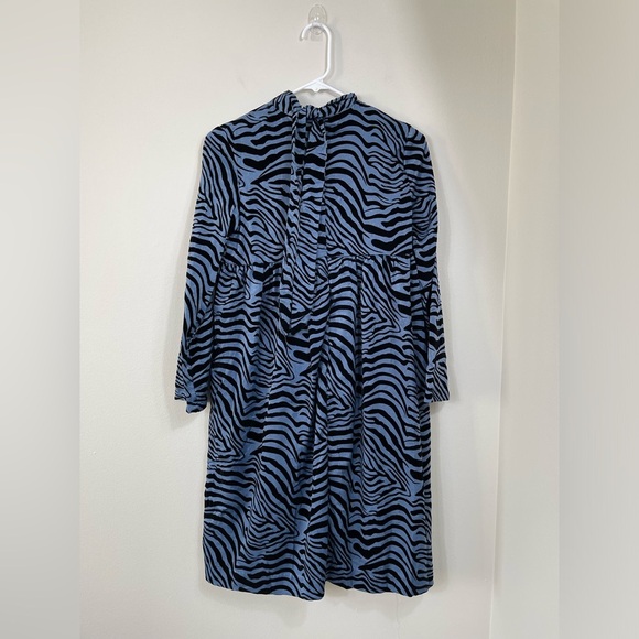 VIBE Blue and Black Zebra Print Dress Big Girl or Women's Size 14 NWT - Picture 8 of 15